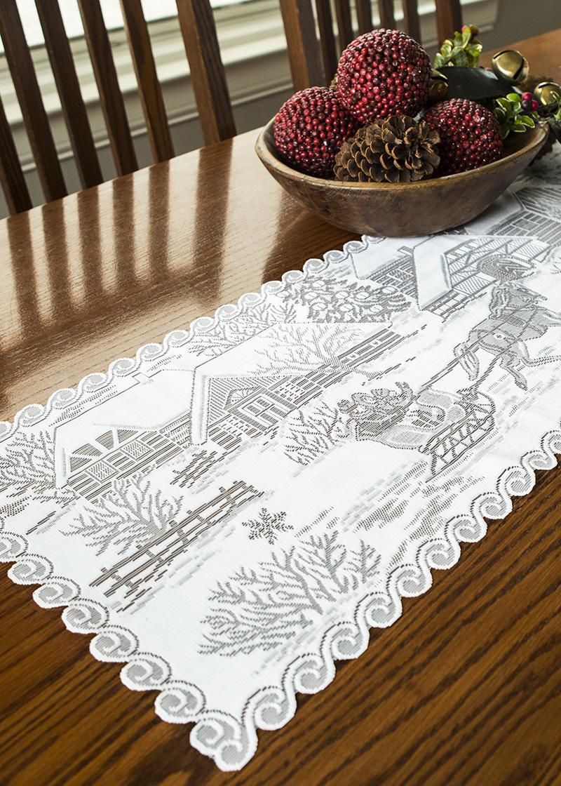 Heritage Lace Winter Table Runner| Sleigh Ride