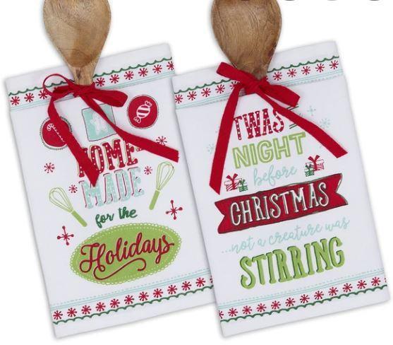 Holiday Dish Towel and Spoon Gift Set