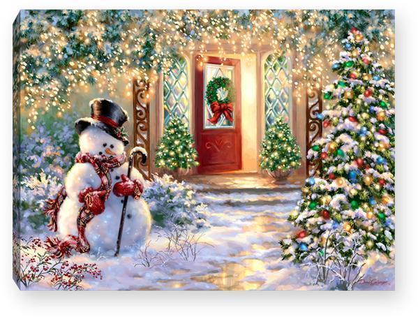 Home for the Holidays- Lighted Tabletop Canvas