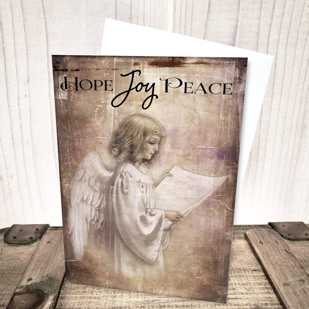 Hope Joy Peace Christmas Card by Yesterday's Best