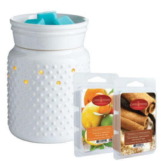 Illumination Fragrance Warmer Gift Set | White Hobnail