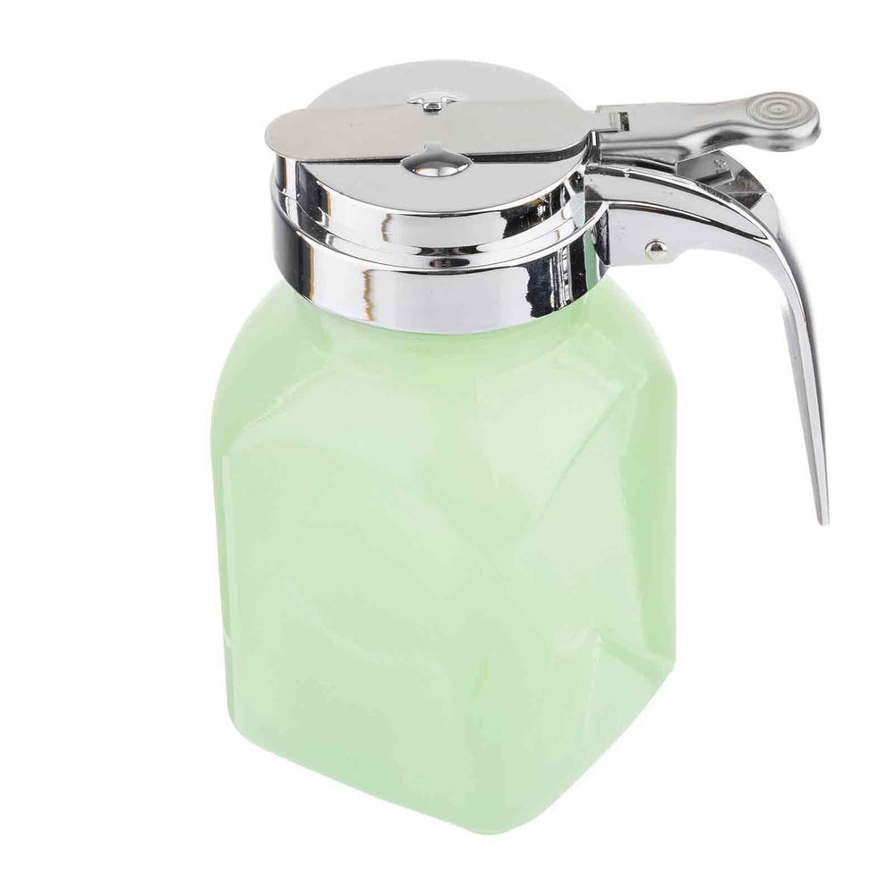 Jadeite Glass Syrup Dispenser