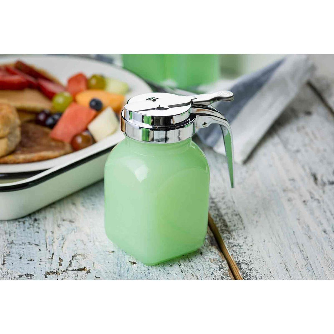 Jadeite Glass Syrup Dispenser