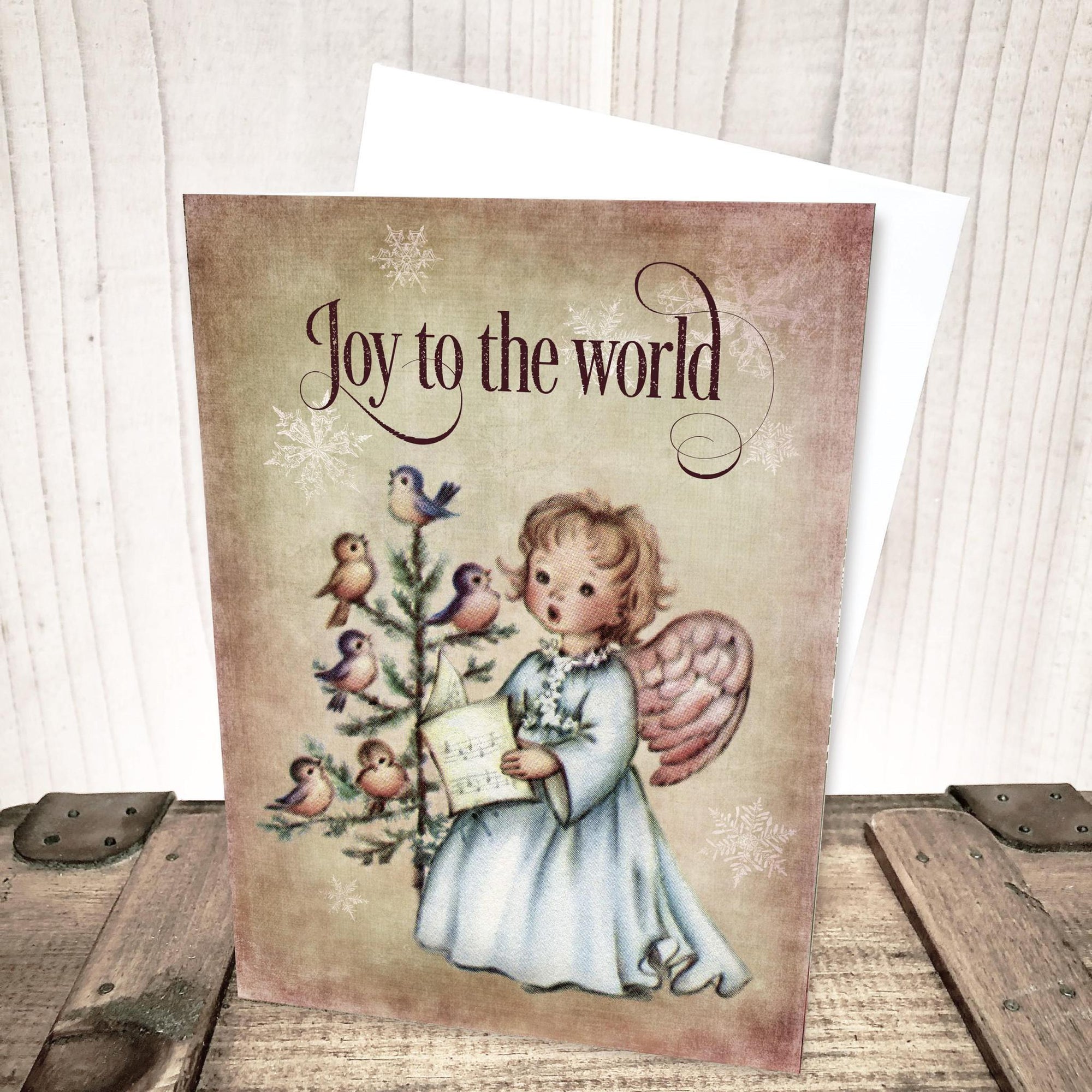 Joy to the World Angel Christmas Card by Yesterday's Best