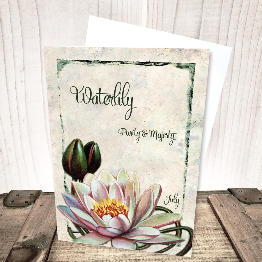 July Waterlily Flower Card by Yesterday's Best