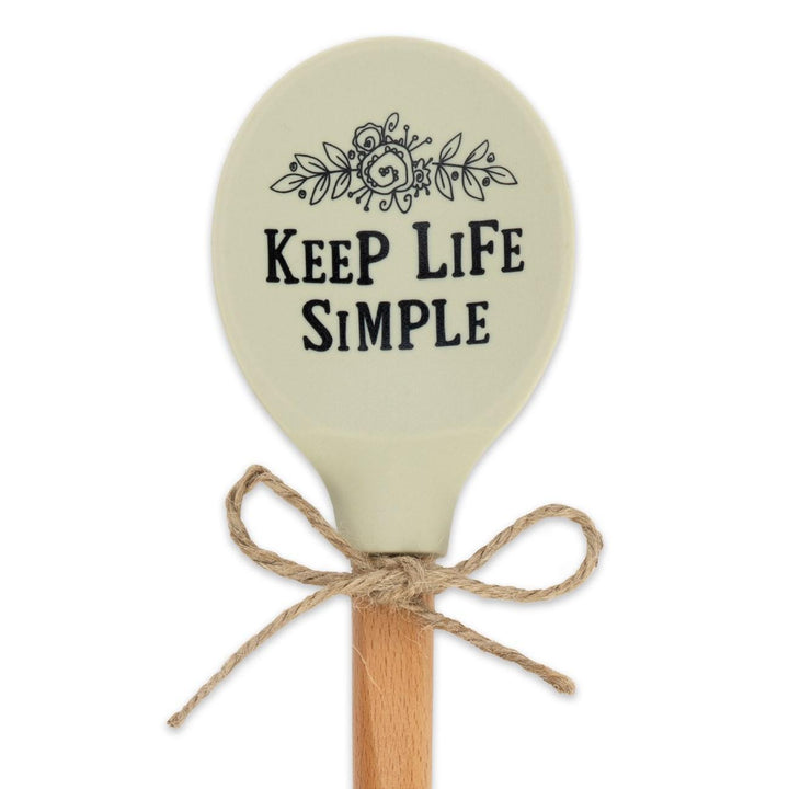 Keep Life Simple Silicone Head Wooden Spoon