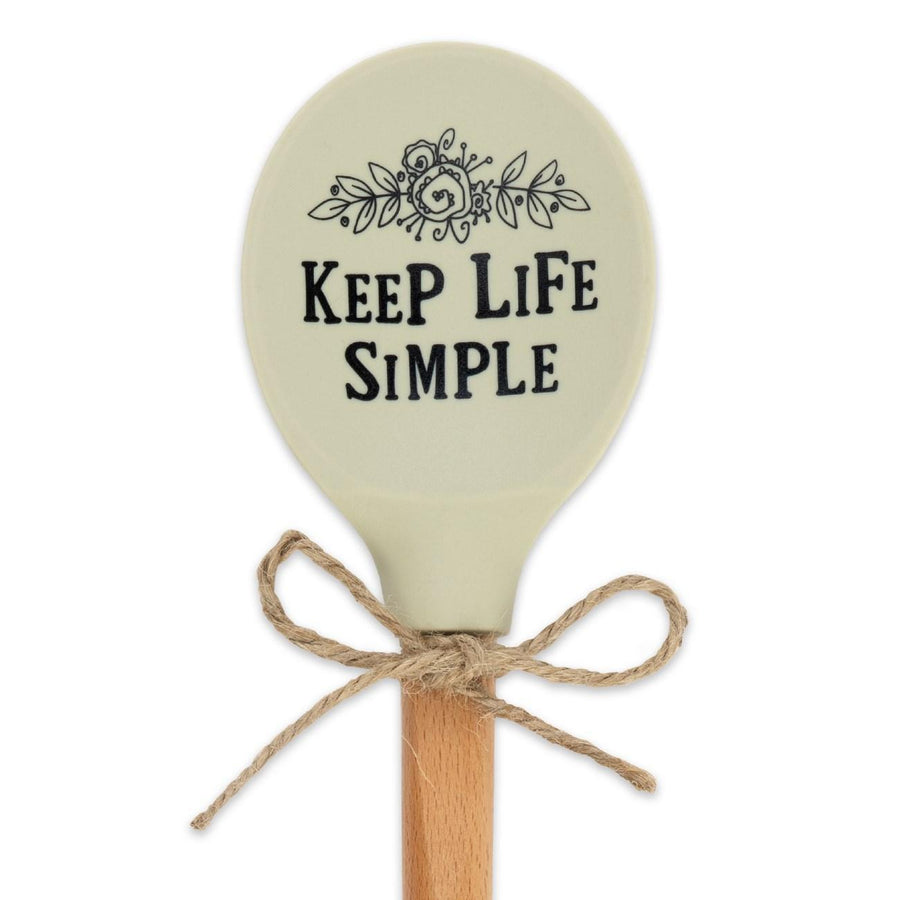 Keep Life Simple Silicone Head Wooden Spoon