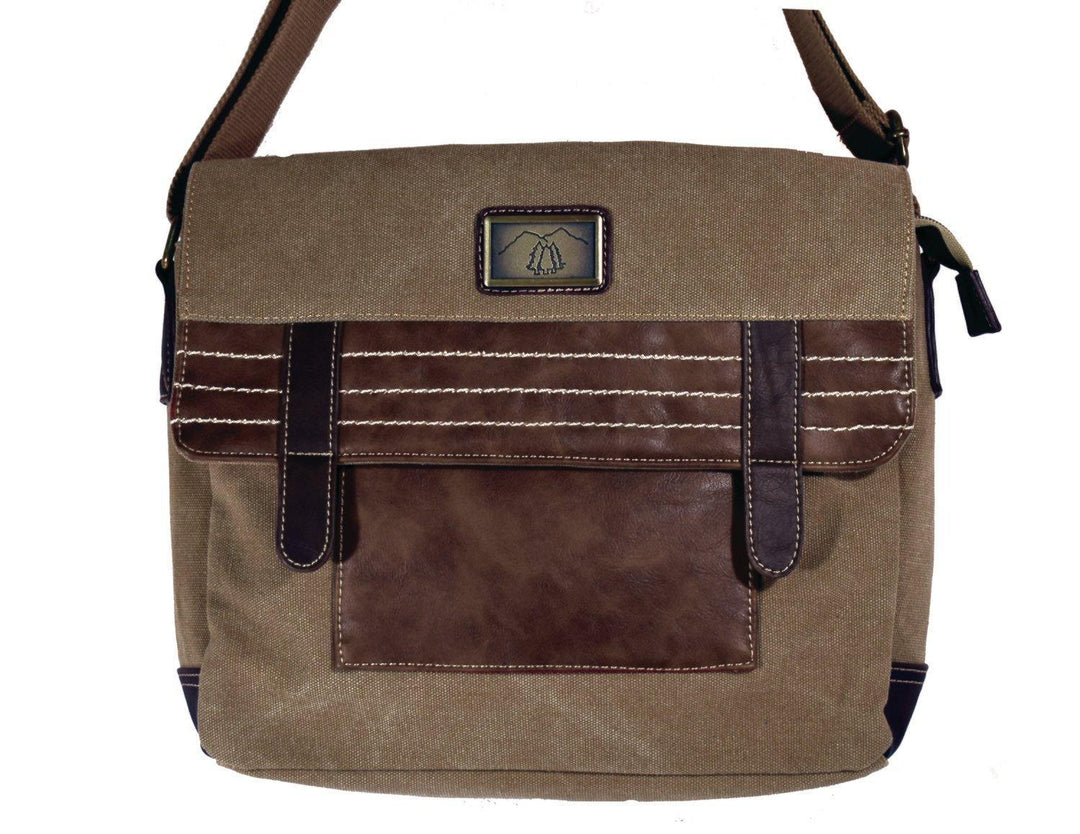 Khaki Canvas Messenger bag