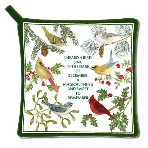 Kitchen Potholder | Bird Sing in December