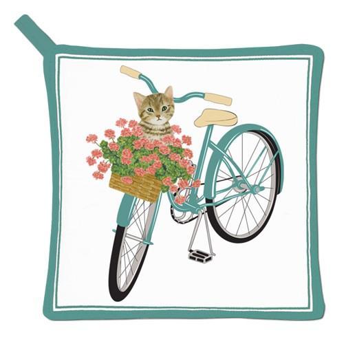 Kitchen Potholder | Cat & Bike