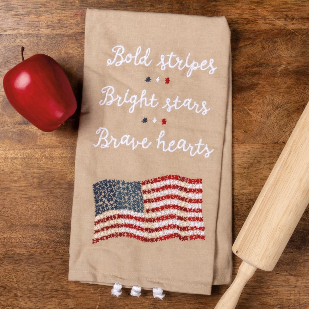 Kitchen Towel | Bold Strips, Bright Stars, Brave Hearts