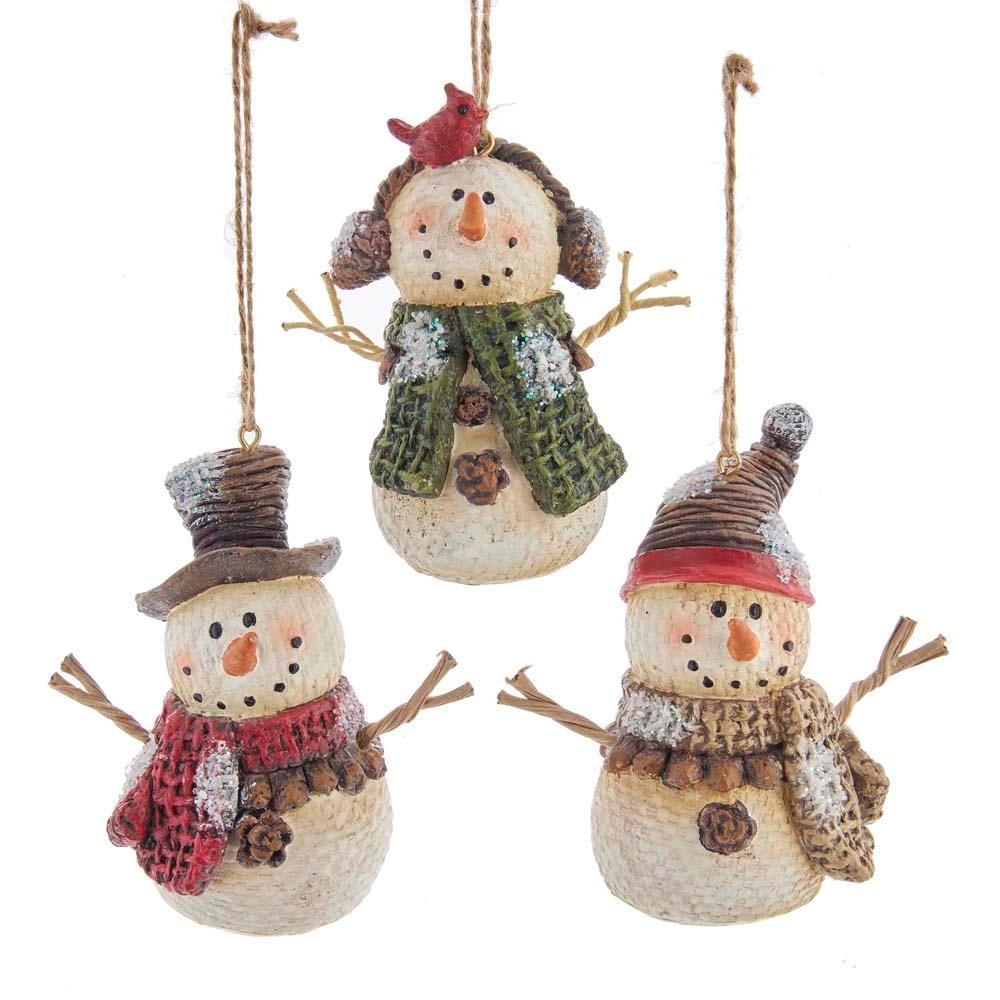 Kurt S. Adler Christmas Ornament Snowman with Scarf