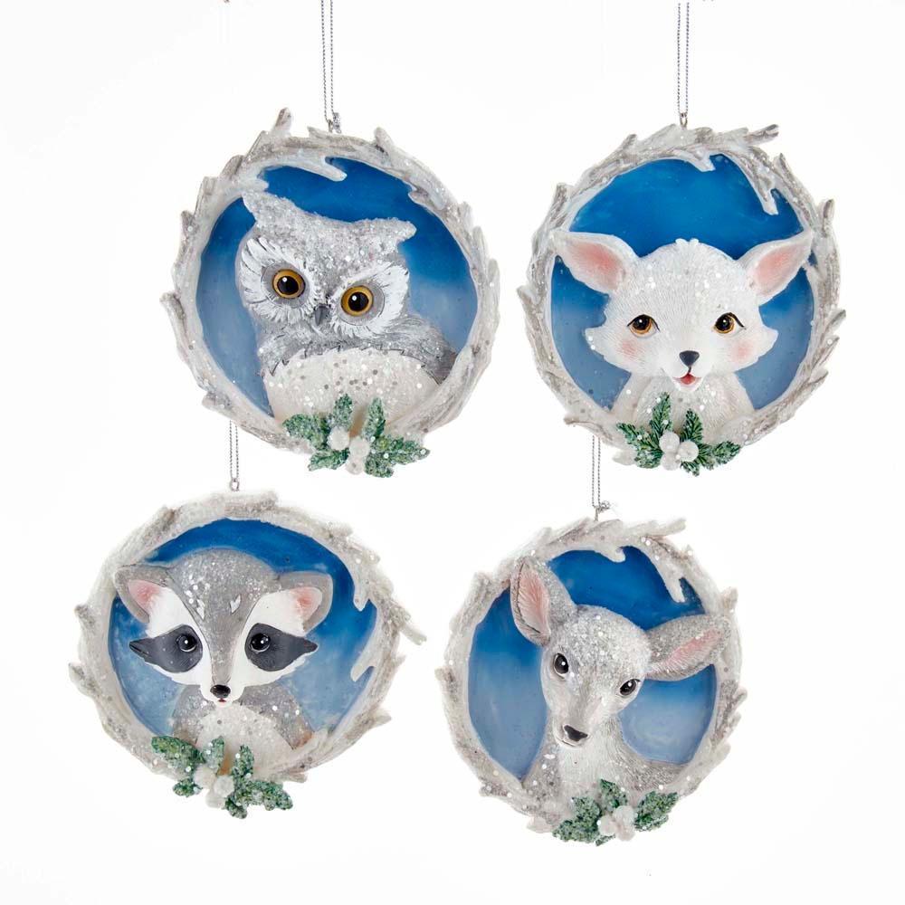 Kurt S. Adler Christmas Ornament Winter Animal Wreath
