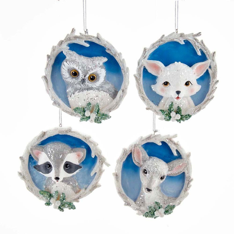 Kurt S. Adler Christmas Ornament Winter Animal Wreath