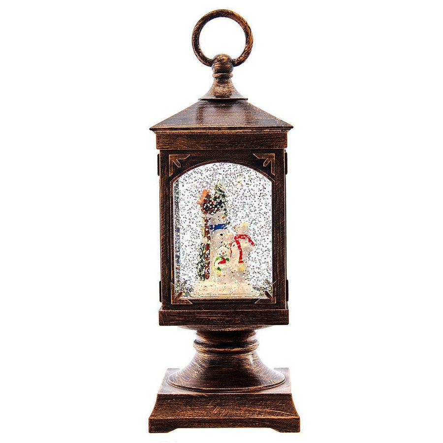 Kurt S. Adler Christmas Water Globe Lantern LED |Snowman