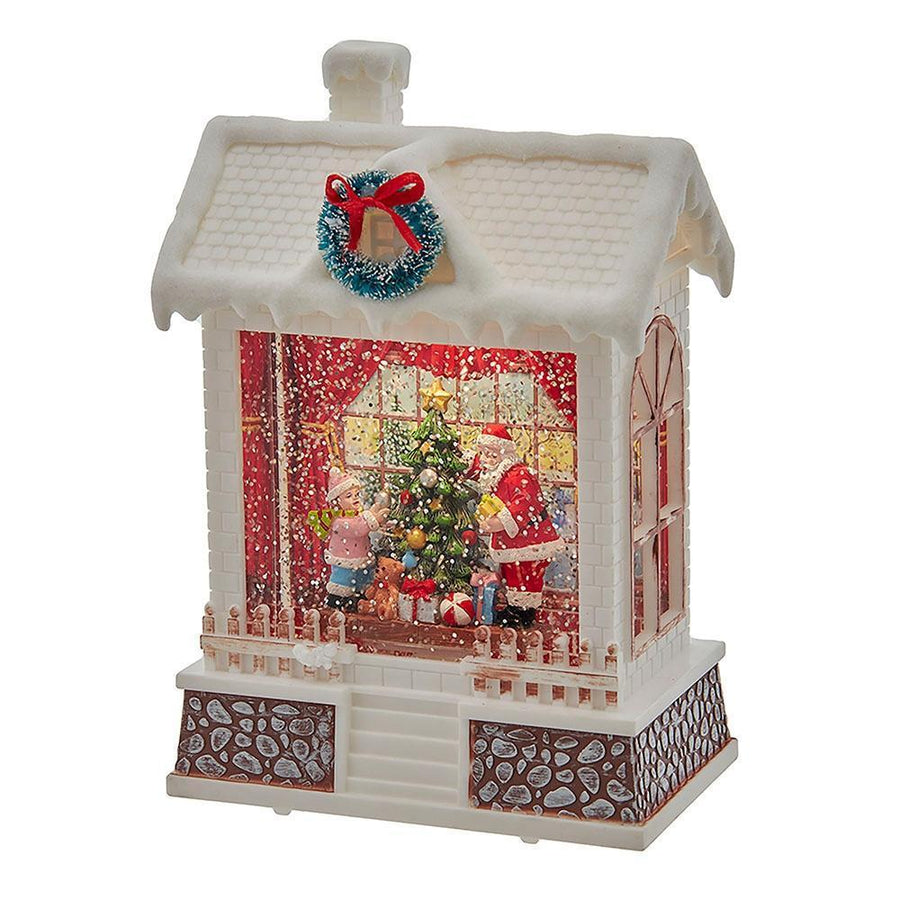 Kurt S. Adler Christmas Water Globe Lantern | Santa House