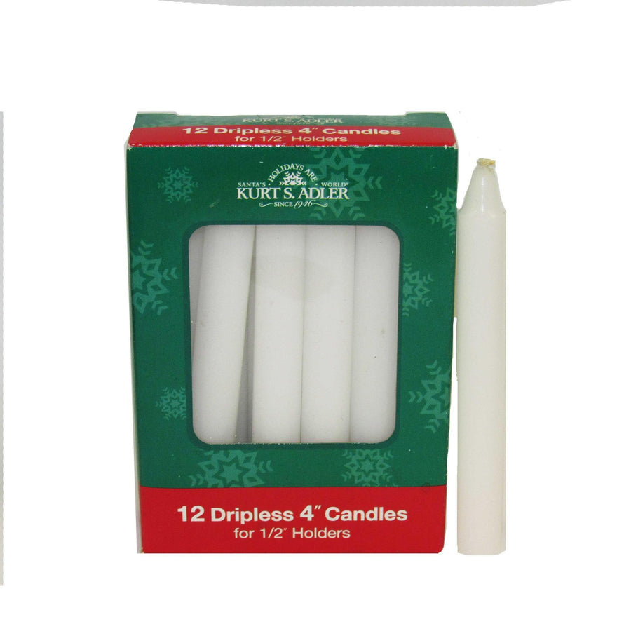 Kurt S. Adler White dripless Candles 12 piece