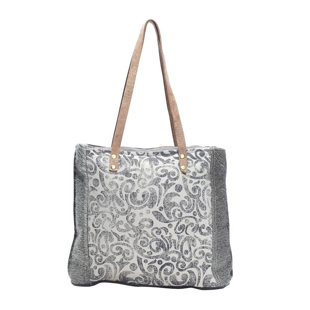 Leaf Print Canvas Tote Bag
