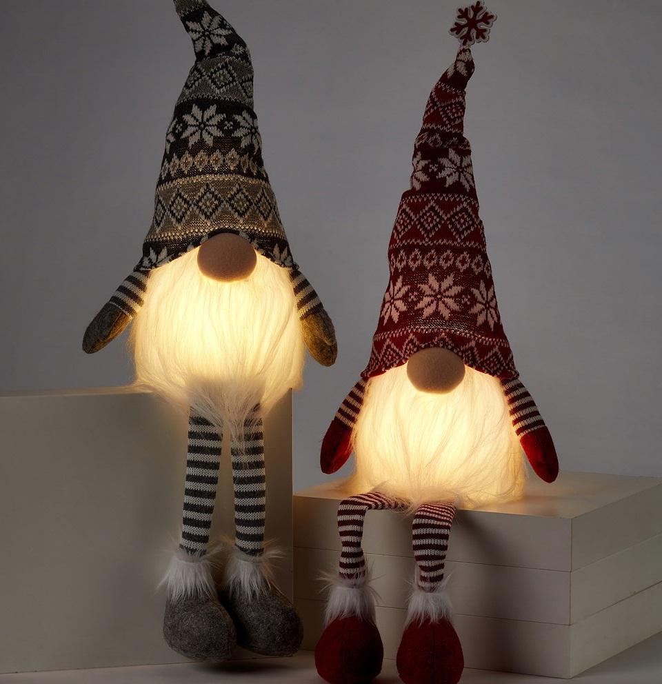 LED Sitting Nordic Winter Gnome