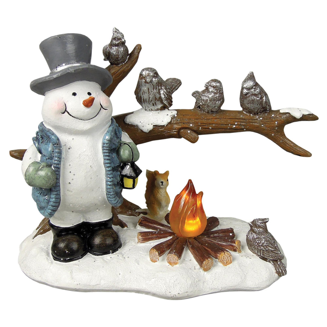 Light up Snowman with Birds