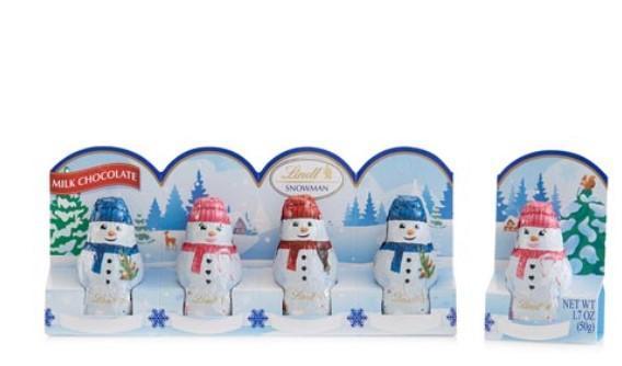 Lindt Holiday Milk Chocolate Mini Snowman