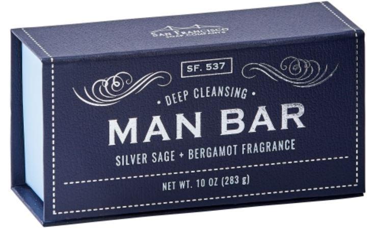 Man Bar Exfoliating Soap | Silver Sage & Bergamot