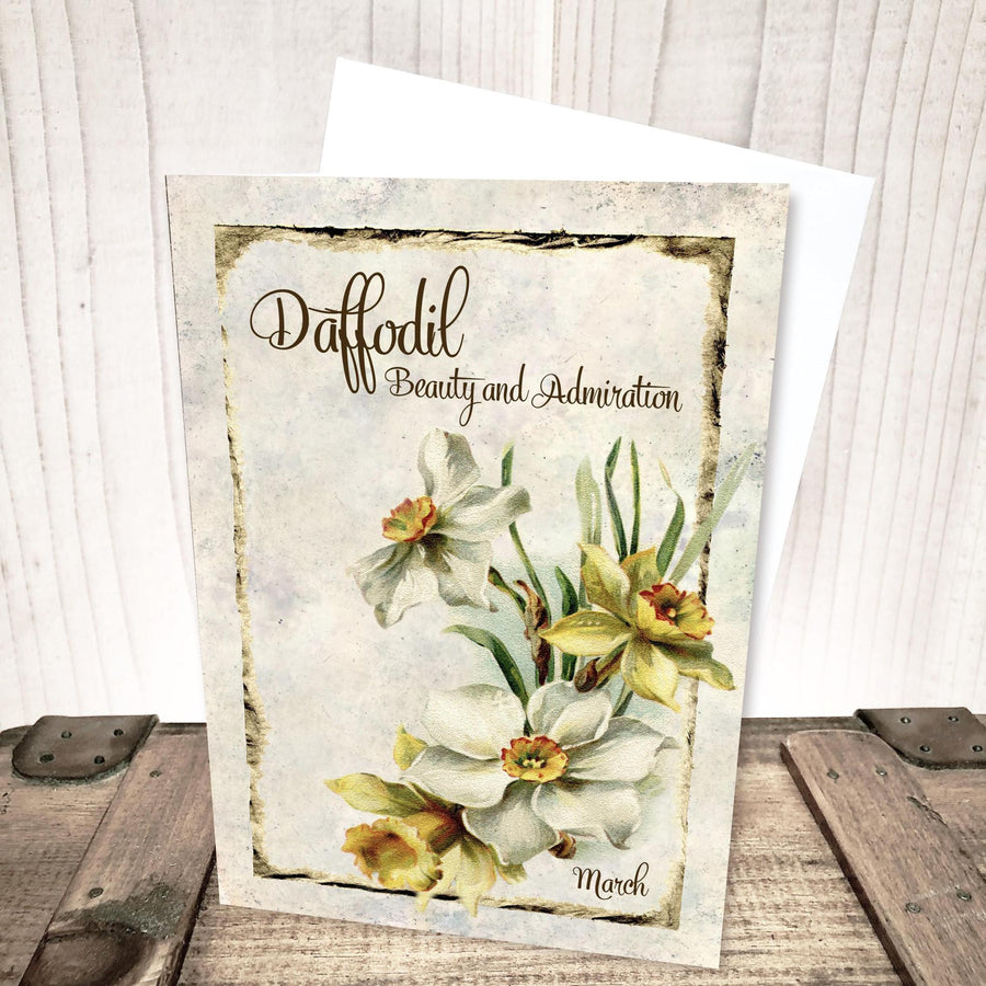 March Daffodil Flower Card by Yesterday's Best