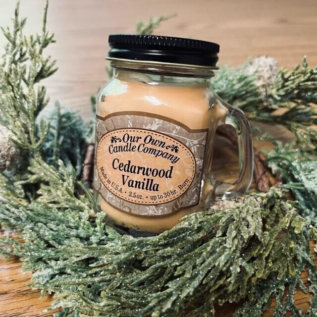 Mason Jar Candle | Cedarwood Vanilla