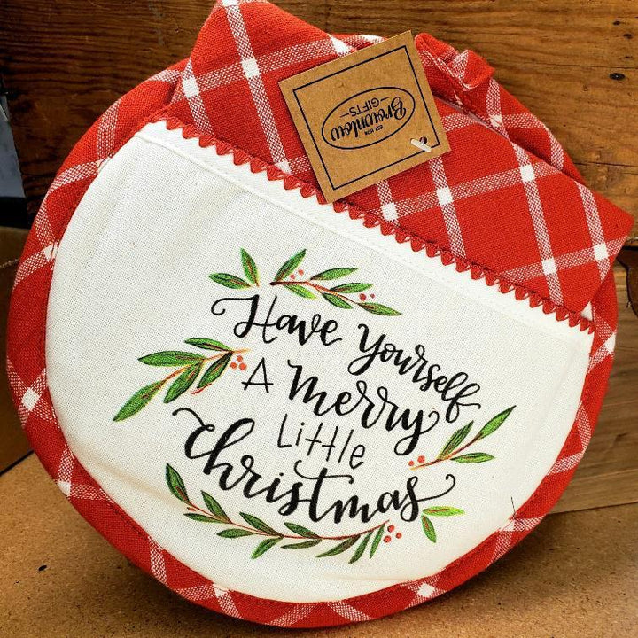 Christmas Hot Pad & Towel Set Merry Little Christmas