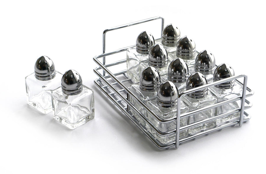 Mini Salt & Pepper Set of 12 with Rack