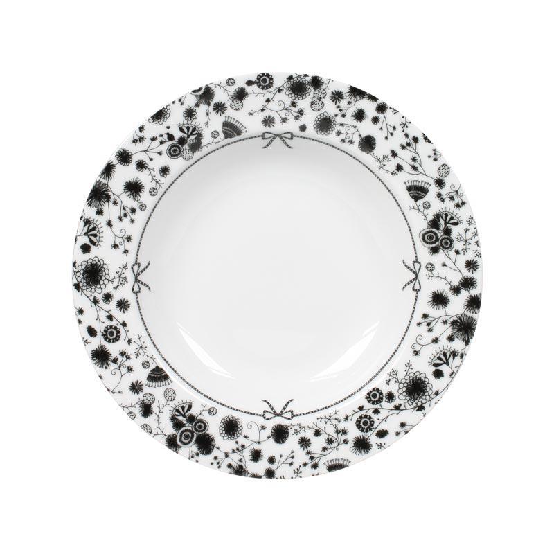 Miss Blackbirdy 8" Soup Plate | Flower Pattern