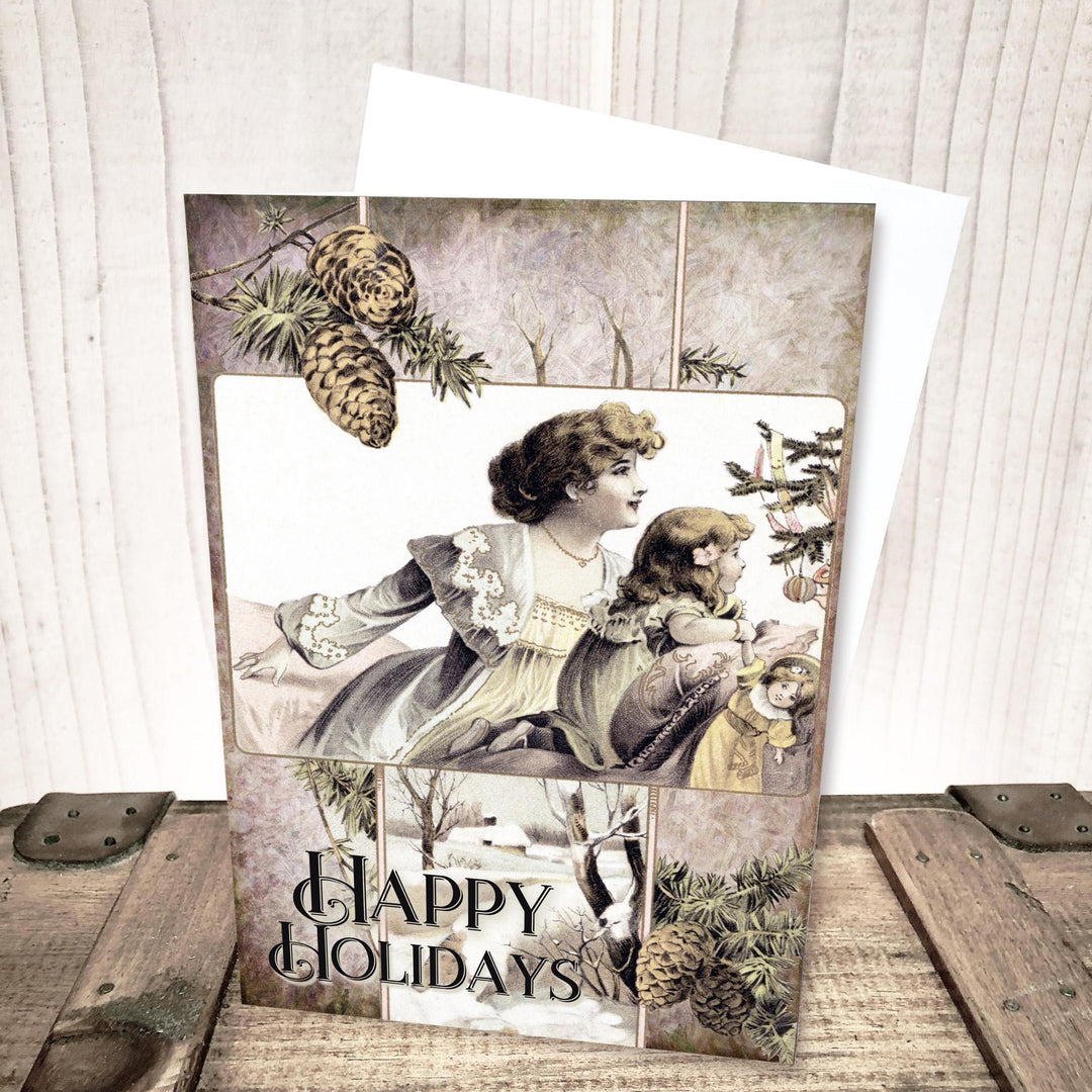 Mother Daughter Christmas Card by Yesterday's Best
