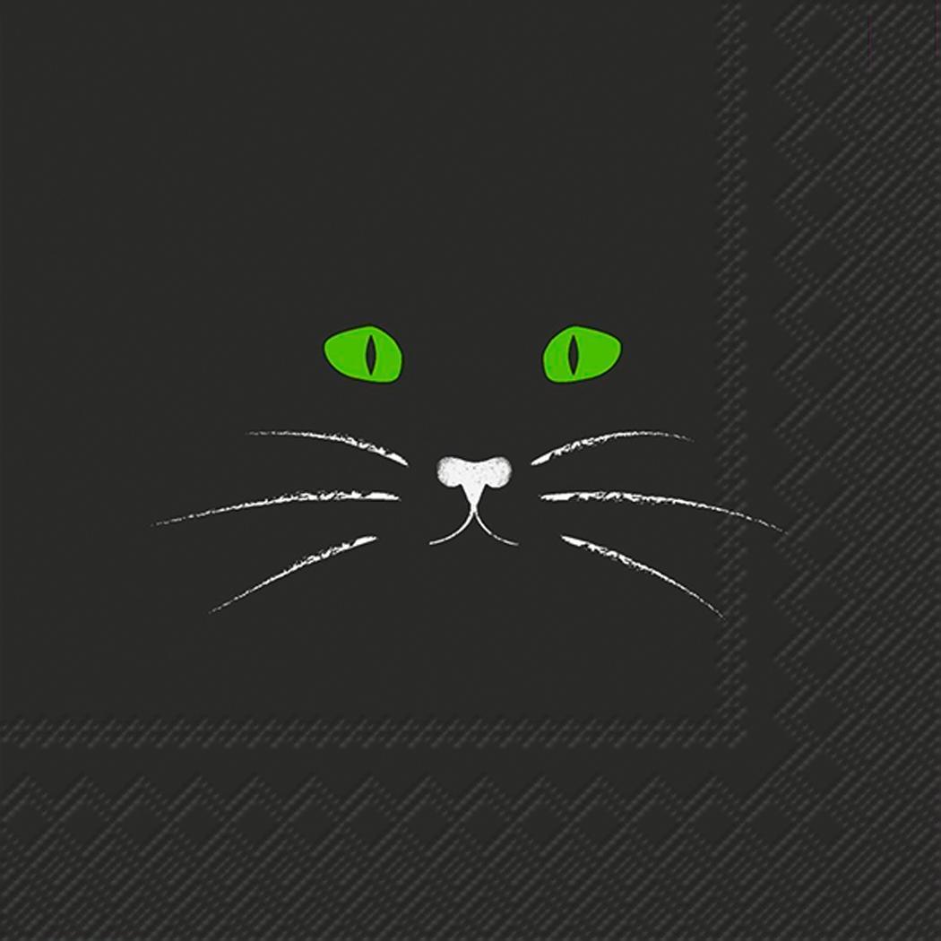 Paper Cocktail Napkins Black Cat