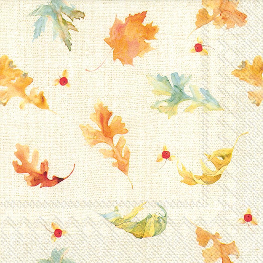 Paper Lunch Napkins Watercolor Fall Leaves