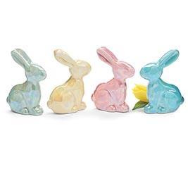 Pearlized Bunny Figurine