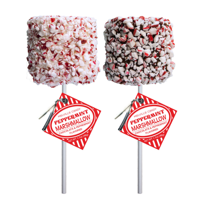 Peppermint Kiss Chocolate Dipped Marshmallow Treat Pop