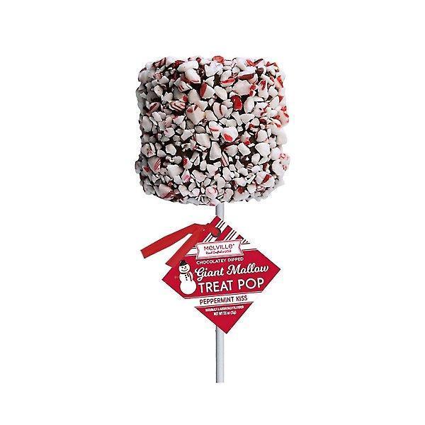 Peppermint Kiss Chocolate Dipped Marshmallow Treat Pop