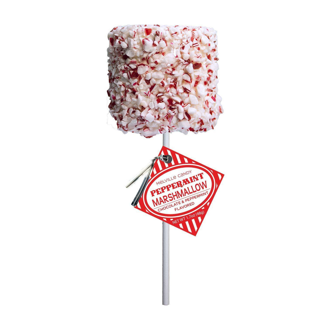 Peppermint Kiss Chocolate Dipped Marshmallow Treat Pop