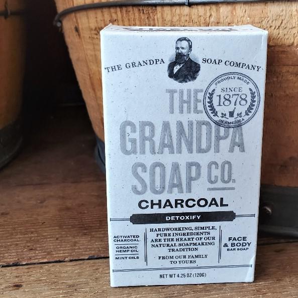 The Grandpa Soap Co Original Pine Tar Face Body and Hair Soap, 4.25 Ounce