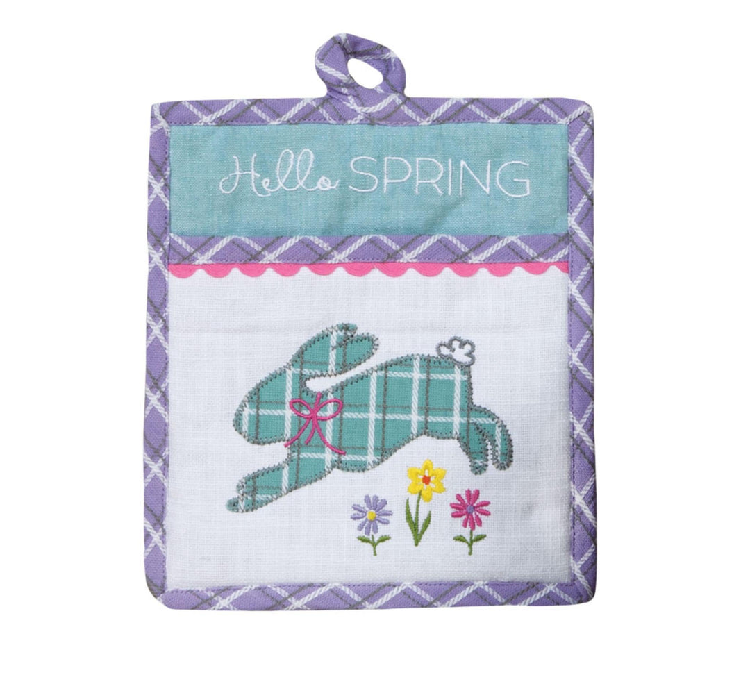 Pocket Oven Mitt | Spring Bunny