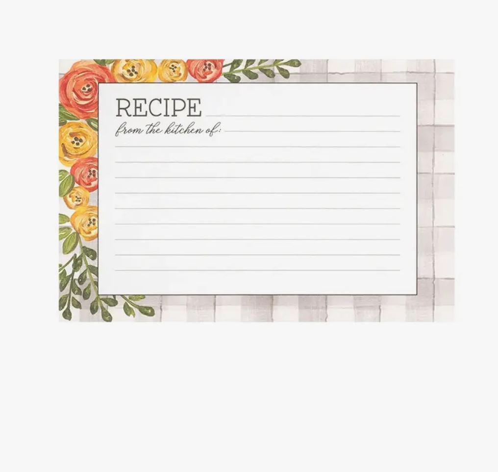 Recipe Cards | Floral