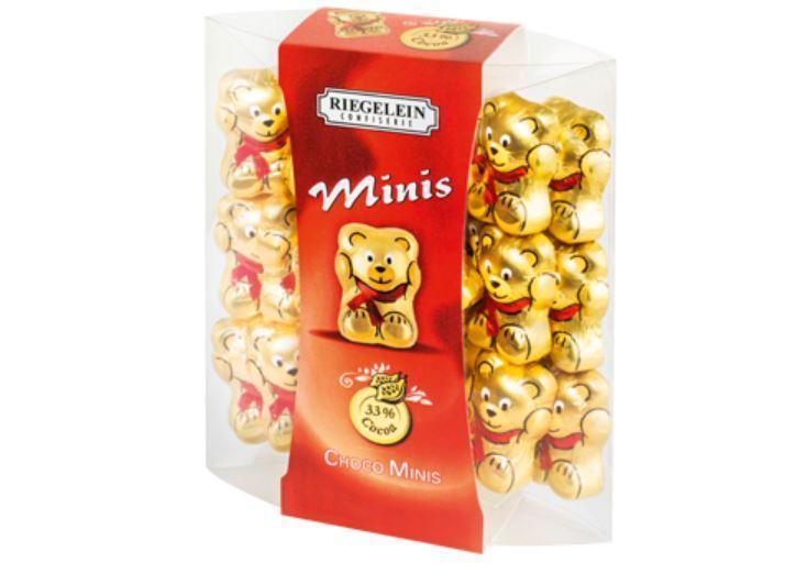 Riegelein Mini Solid Milk Chocolate Bears 33% Cocoa