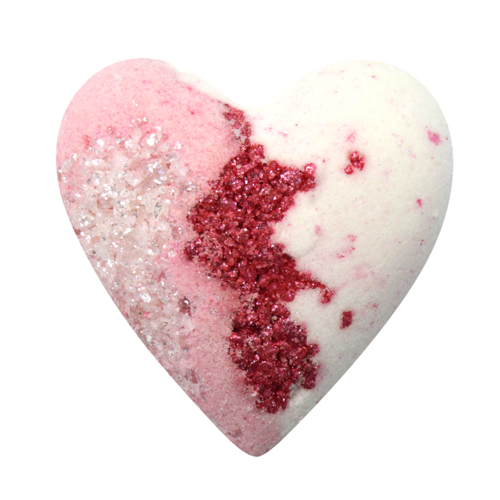 Rose Absolute Heart Geode Handmade Fizz & Foam Bath