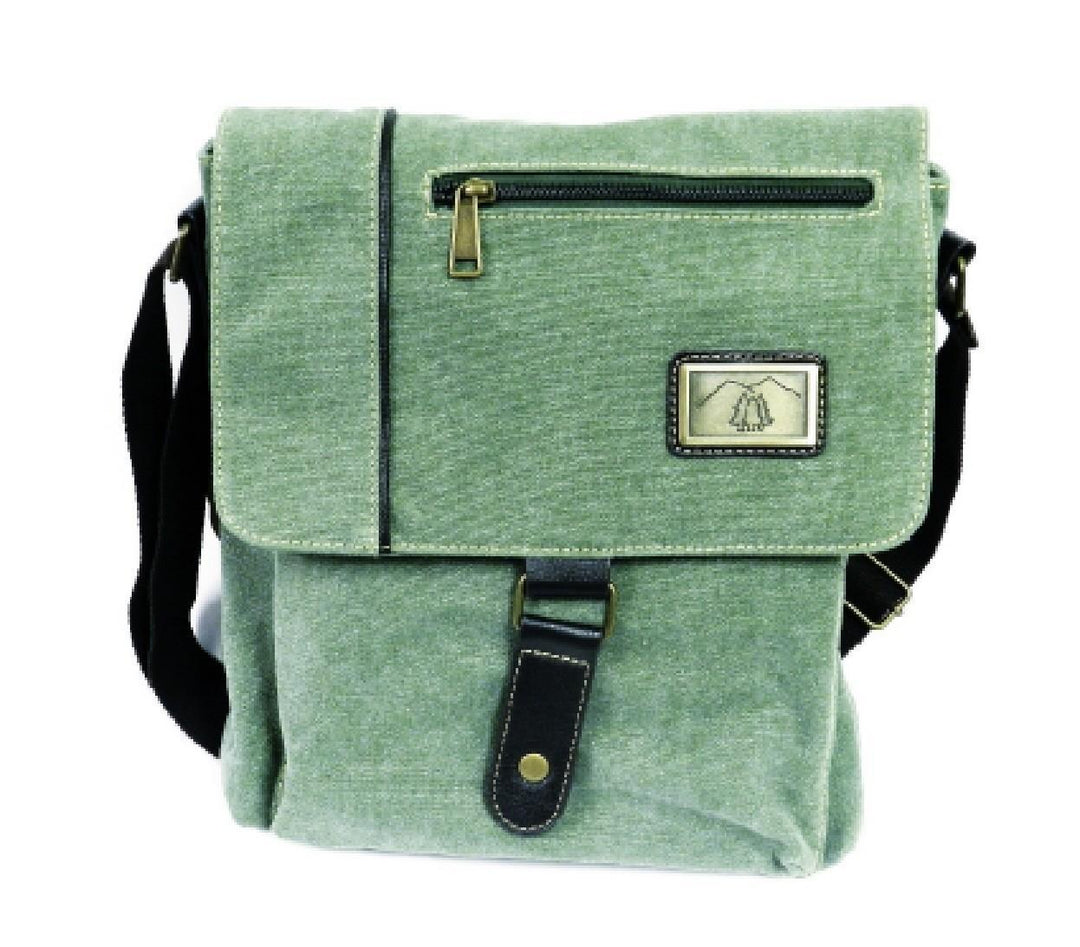 Sage Green Canvas Shoulder Bag