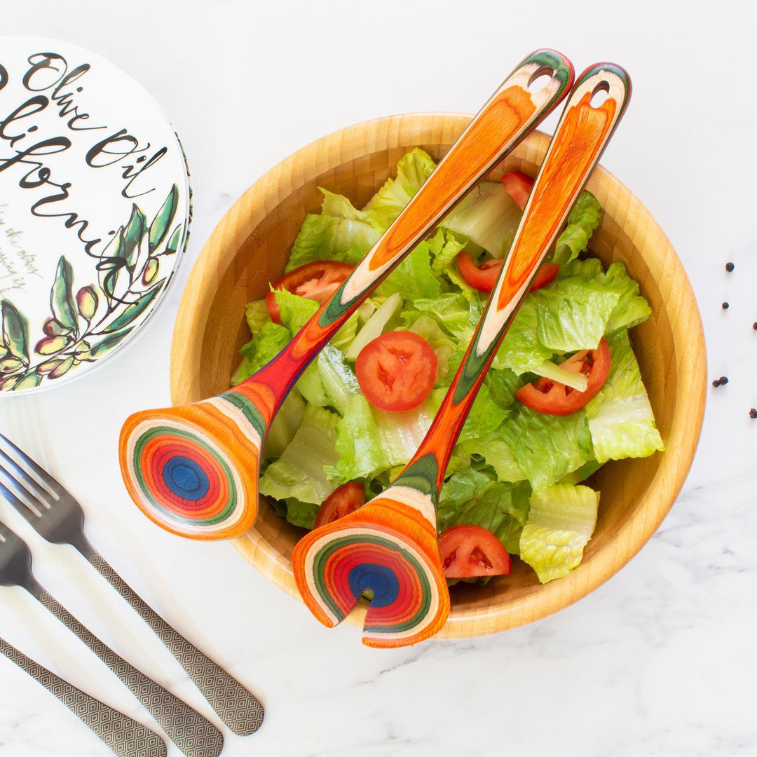 Salad Servers Marrakesh Birched Wood Collection