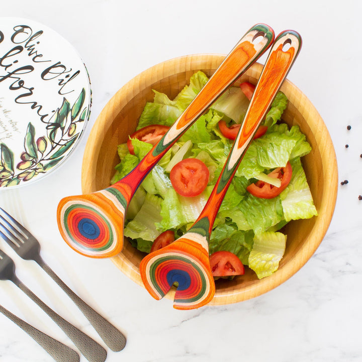 Salad Servers Marrakesh Birched Wood Collection
