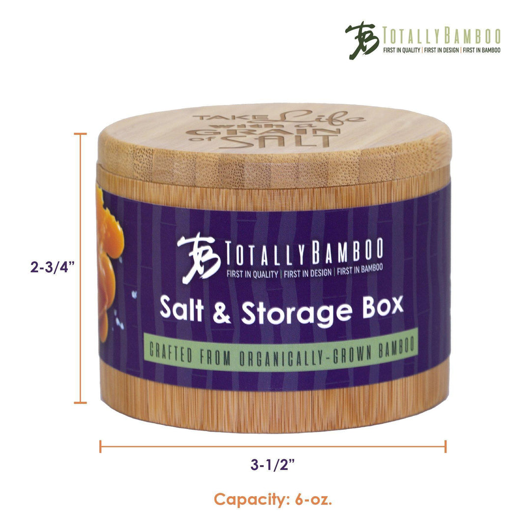 Salt Box Storage Box "Take Life with a Grain of Salt"  Swivel Lid