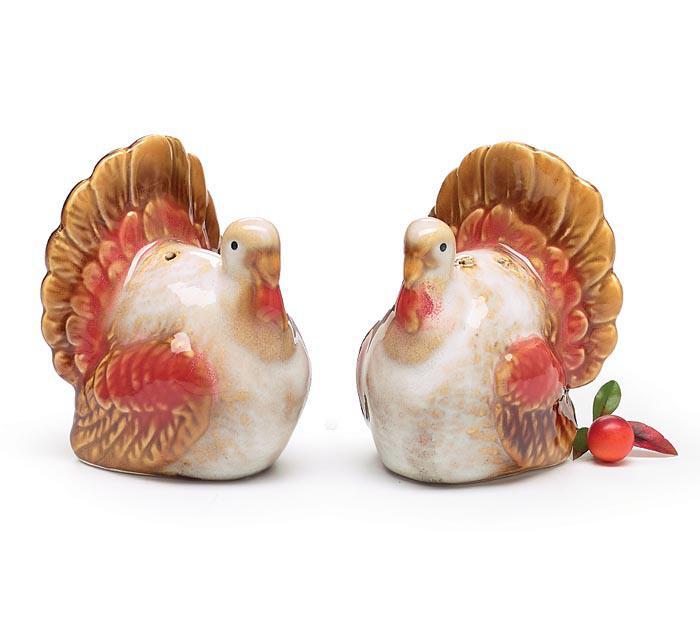 Salt & Pepper Shaker Set | Fall Turkeys