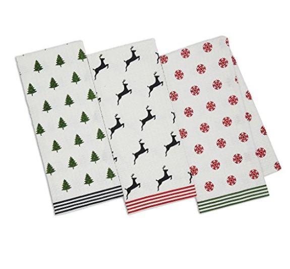 Santa's Workshop Embellished Kitchen Towel