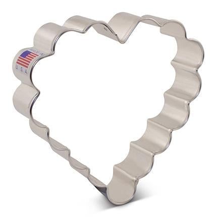 Scalloped Heart Cookie Cutter 4"